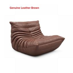 Single Living Room Sofas Leisure Relaxing Sofa Lounge Chair Bedroom Microfiber Genuine Leather Accent Sofa Office Home Furniture