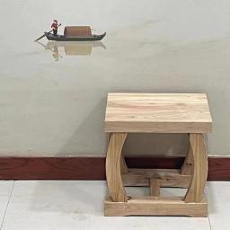 Solid Wood Shoe Changing Circular Stool, Sitting Pier, Guzheng Stool, Living Room, Coffee Table, Elm Wood