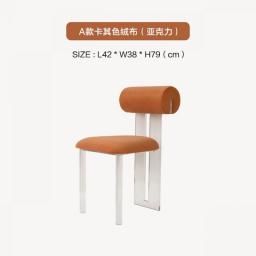 Nordic Acrylic Dining Chair Design Luxury Transparent Living Room Office Kitchen Stool Bedroom Dressing Makeup Chair Furniture