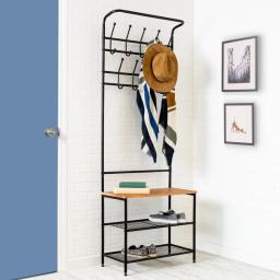 Honey Can Do Entryway Bench With Hooks Clothing Rack  Living Room Furniture  Home Furniture