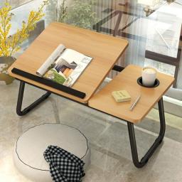 Folding Laptop Desk For Bed & Sofa Laptop Bed Tray Table Desk Portable Lap Desk For Study And Reading Bed Top Tray Table