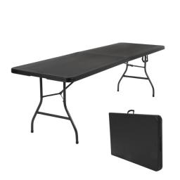 Cosco 8 Foot Centerfold Folding Table, Black