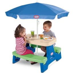 Outdoor Kids Picnic Table Removable Portable Play Table With Umbrella