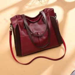 Fashion Women Handle Bag Vintage PU Leather Crossbody Tote Bag Female Luxury Handbag Large Capacity Shoulder Bag For Women