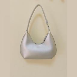 JIOMAY PU Leather Shoulder Bags Fashion Handbags Lady Underarm Half Moon Purses Luxury Designer Wallets For Women 2023 Tote Bags