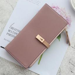 Long Women's Textured Solid Color Wallet Female Purses Tassel Coin Purse Card Holder Wallets Pu Leather Clutch Money Bag Purses