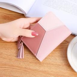 Simple And Short Women's Zipper Wallet Leather Large-Capacity Card Holder Coin Purse For Women PU Leather Fold Wallet