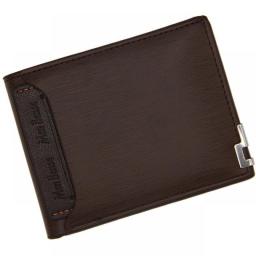 Vintage Men PU Leather Brand Luxury Wallet Short Slim Male Purses Money Clip Credit Card Holder Dollar Iron Edge Card Wallets