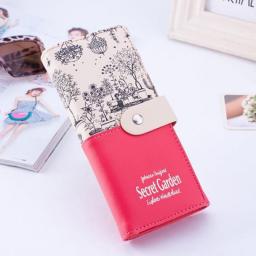 Women Fashion Landscape Wallet Long Zipper Coin Purse Female Letter Print Hasp Credit Card Holder Clutch Bag Money Clip