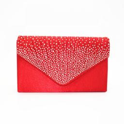Blue Silver Red Orange Multi Color Fashion Women Clutch Bag With Rhinestone Ladies Wedding Party Evening Bag Dress Accessories