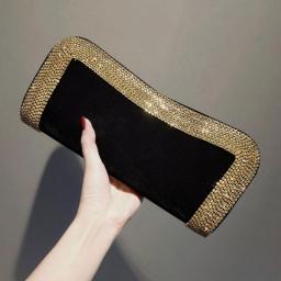 Women Beading Purse Female Clutch Design Brand Luxury Shoulder Bags Party Handbags Velvet Shiny Hobo-bag Messenger Bag