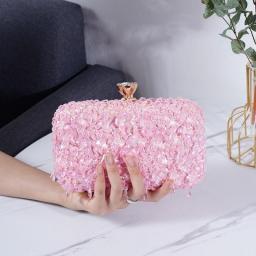 2022 New Women's Evening Bags Fashion Luxury Sequin Beaded Banquet Handbags Clutches Ladies Chain Small Shoulder Bag Purses