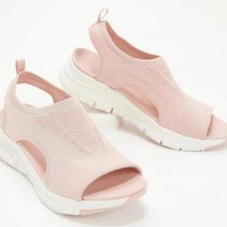 Women Summer Shoes Mesh Fish Platform Sandals Women's Open Toe Wedge Sandals Ladies Light Casual Shoes Zapatillas Mujer