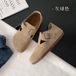 Women's Loafers Shoes 2023 New Real Leather Suede Women Sneakers Casual Outdoor Moccasins Flats Shoes Driving Slip On Flat Shoes