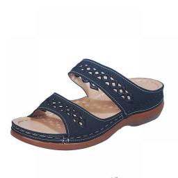 Women Sandals Orthopedic Slipper Open Toe Summer Slippers Vintage Low Heels Female Platform Shoes Corrector Sponge Walking
