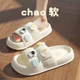 Slippers Female Wearing Slip Resistant Couples Outside Summer Indoor Student Dormitory Bathing Thick Sole Home Slippers Female