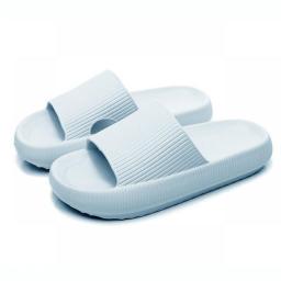 Lucyever Men Women Thick Platform Home Slippers Fashion Non-slip EVA Bathroom Slides Woman Sandals 2022 Summer Soft Flip Flops
