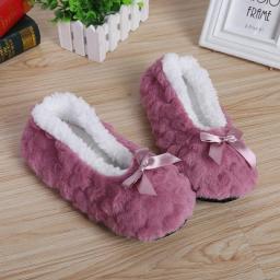 Fluffy Female Slipper Womens Home Winter Plush Thick Faux Fur Anti Slip Grip Soft Cute Funny Indoor House Heart Love Floor Shoes