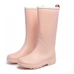 Women's Shoes 2023 Solid Color Mid- Calf Women Rubber Boots Style Rain Boots Non-slip Outside Working Shoes Water Ladies Shoes