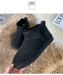 Winter Women Short Plush Warm Snow Boots Casual Shoes 2022 New Suede Fur Chelsea Ankle Boots Flats Platform Ladies Shoes Botas