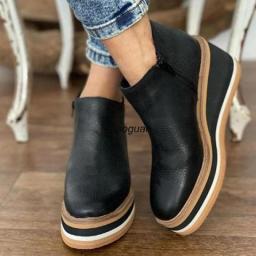Boots Women 2023 New Flat Women Zipper Spring Autumn Plus Size Ankle Boots Keep Warm Fashion Botas Mujer Winter Sneakers Casual