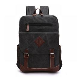Mens Large Vintage Canvas Backpack For Men Canvas Bookpack Fits Most 15.6 Inches Laptop School Laptop Bag Hiking Travel Rucksack