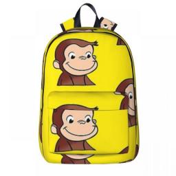 Curious George Backpack Backpacks Boys Girls Bookbag Students School Bags Cartoon Children Kids Rucksack Travel