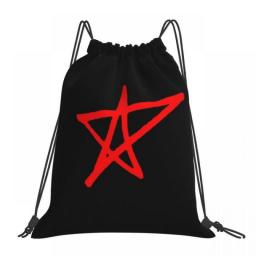 Avril Lavigne Star Backpacks Casual Portable Drawstring Bags Drawstring Bundle Pocket Shoes Bag Book Bags For Man Woman Students