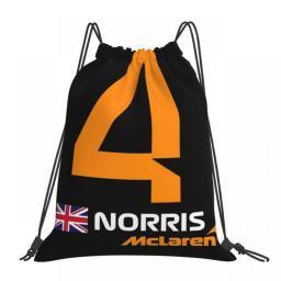 F1 2022 Lando Norris 4 McLaren Drawstring Bags Multi-function Portable Backpacks Drawstring Bundle Pocket Storage Bags Travel