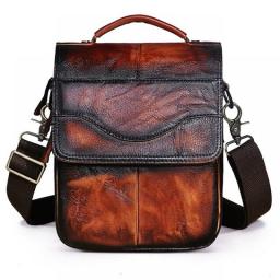 Quality Leather Male Casual Design Shoulder Messenger Bag Cowhide Fashion Cross-body Bag 8
