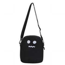 Cute Ghost Crossbody Handbag Women Nylon Kawaii Shoulder Messenger Bag Cartoon Harajuku Satchels Zipper Small Ladies Money Purse