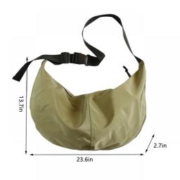 Solid Color Chest Bags For Women Men Nylon Crossbody Bags Half Moon Designed Bags For Teenage Girls Boys Street Messenger Packs