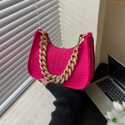 New Elegant Ladies Fashion Diamond Clutch Bags Luxury Brand Handbags Metal Chain Shoulder Bag Women Office Party Handbag