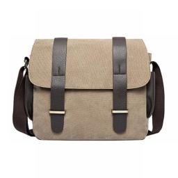 Men Casual Travel Crossbody Bag Everyday Hiking Satchel Shoulder Strap Portable Vintage Large Capacity School Canvas Pouch