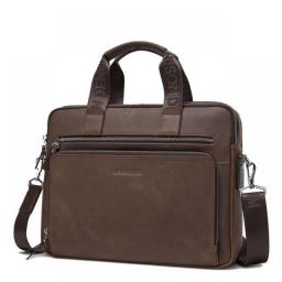 BISON DENIM Men Bag Genuine Leather Briefcases14
