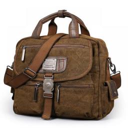 2022 Ruil Retro Canvas Messenger Bags Multifunction Men Shoulder Briefcase Leisure Travel Handbag Toolkit Vintage Package Mallet