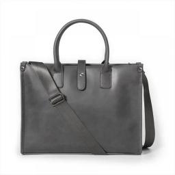 Xiao.p Fashion Men's High Quality Pu Leather Retro Business Casual Briefcase Handbag Single Shoulder Crossbody Bag Document Bag