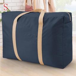 Thicken Portable Travel Clothes Storage Bags Zipper Waterproof Designer Luggage Bag Moving House Hand Bag Moisture Proof Package