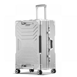 New Style Aluminum Frame Rolling Luggage Spinner 28 Inch Large Capacity Suitcase Wheels 20 Inch Cabin Password Trolley