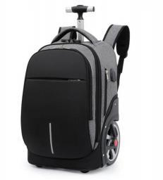 Rolling Luggage Backpack 18 Inch School Trolley Bag Wheeled Backpack Bags With Wheels  Travel Trolley Bag For School Teenagers