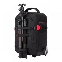 New Shoulder Travel Bags Photography Backpack Professional Camera Bag Shockproof Suitcase On Wheels Men Cabin Trolley Luggage