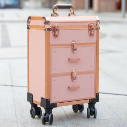 Multi-layer Trolley Cosmetic Luggage Professional Makeup Artist Portable Manicure Cosmetic Storage Suitcase Tattoo Tool Case