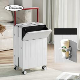 BeaSumore Multi Function Front Opening Rolling Luggage Spinner 20/24 Inch Large Capacity Women Suitcase Wheel Men Cabin Trolley