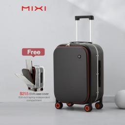 Mixi 2021 New Innovative Design Suitcase Carry On Hardside Rolling Luggage PC Spinner Wheels Trolley Case Aluminum Frame