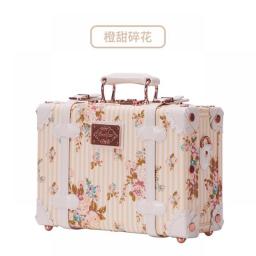 2021 Vintage Suitcase Carry On Case Hardside Rolling Spinner Retro Style For Travel Hand Case