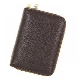 Genuine PU Leather Mens Wallet Credit Card Holder Blocking Zipper Pocket Men Bag Multicard Fashion Black Zipper Walet