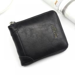 Business Genuine Leather Men Wallets Premium Product Real Cowhide Wallets For Man Short Black Walet Portefeuille Homme Solid