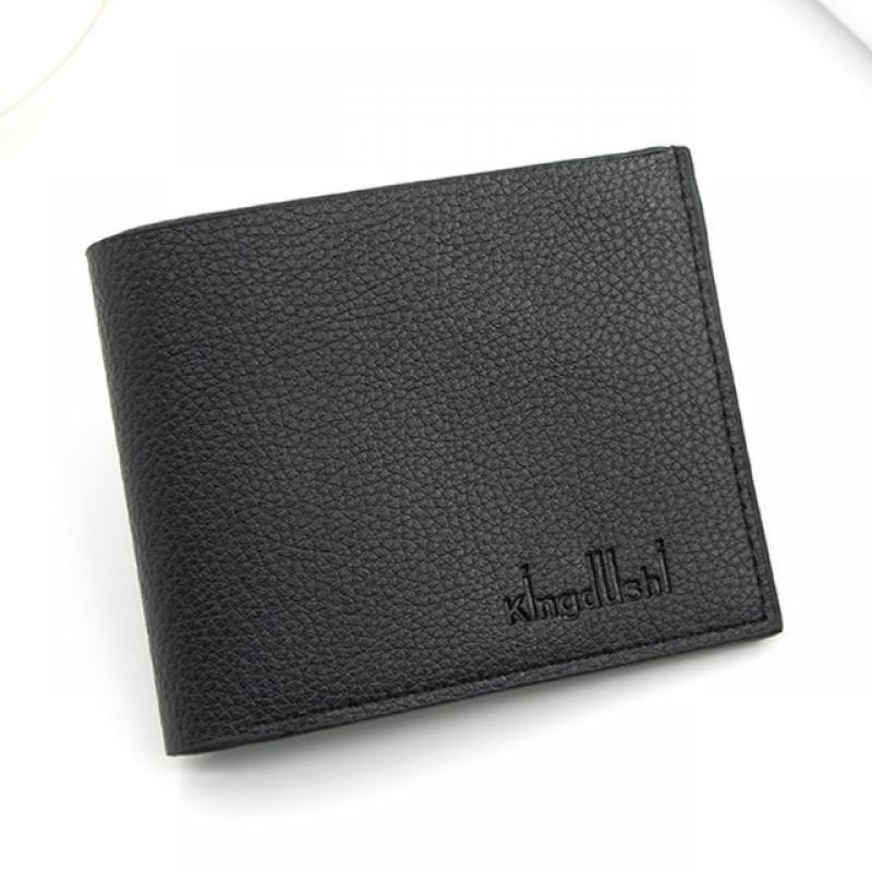 Men's Wallet 100% Genuine Leather Men Wallets Premium Product Real Cowhide Wallets for Man Short Black Walet Portefeuille Homme