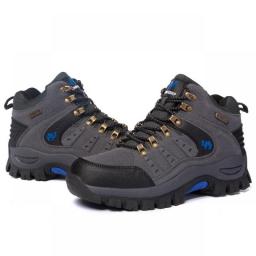 Outdoor Waterproof Hiking Boots Men's Women's Spring And Autumn Hiking Wear-resistant Mountain Sports Boots Hunting Sports Shoes