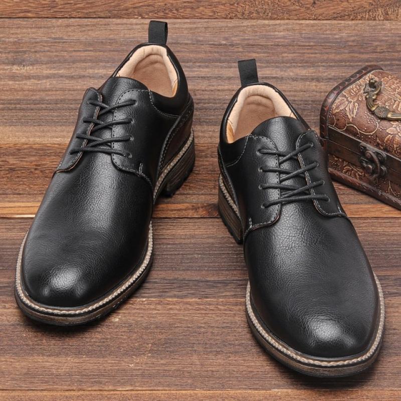 40~46 Casual Shoes Men Fashion Brand Comfortable 2022 Leather Shoes Men #Al726